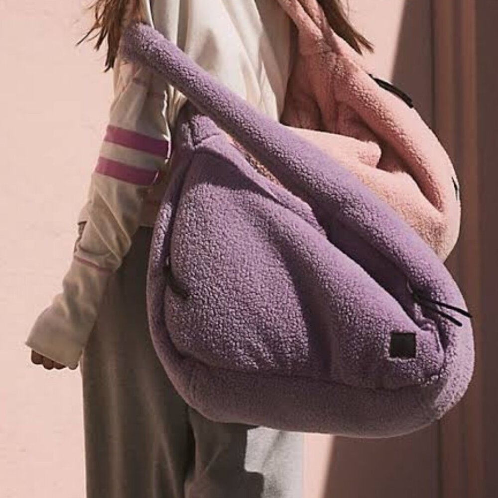 FREE PEOPLE MOVEMENT Lilac Cozy Carryall Sherpa Tote Bag NEW WITH‎ TAG